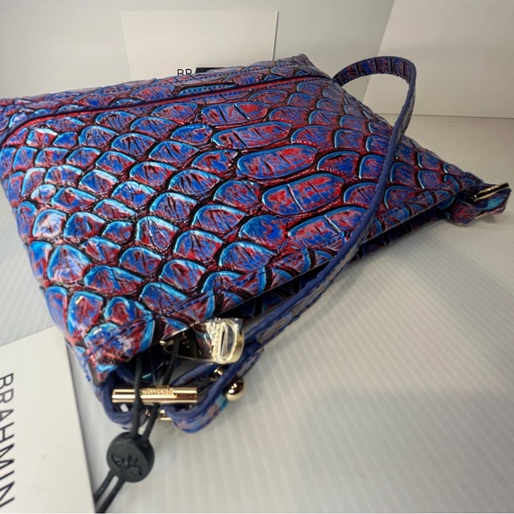 BRAHMIN LORELEI Crock Embossed Genuine Leather Shoulder Bag - Picture 9 of 16